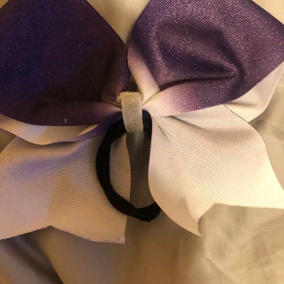 purple ombré sparkly cheer bow - Picture 2 of 2